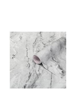 Product photograph of D-c-fix Marble Romeo Grey Self-adhesive Vinyl Wrap Film Ndash 67 5 Cm X 5 M Roll from very.co.uk