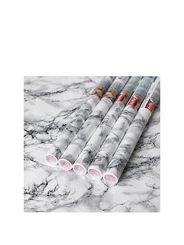 Product photograph of D-c-fix Marble White Self-adhesive Vinyl Wrap Film Ndash Contains Five 67 5 X 200 Cm Rolls from very.co.uk