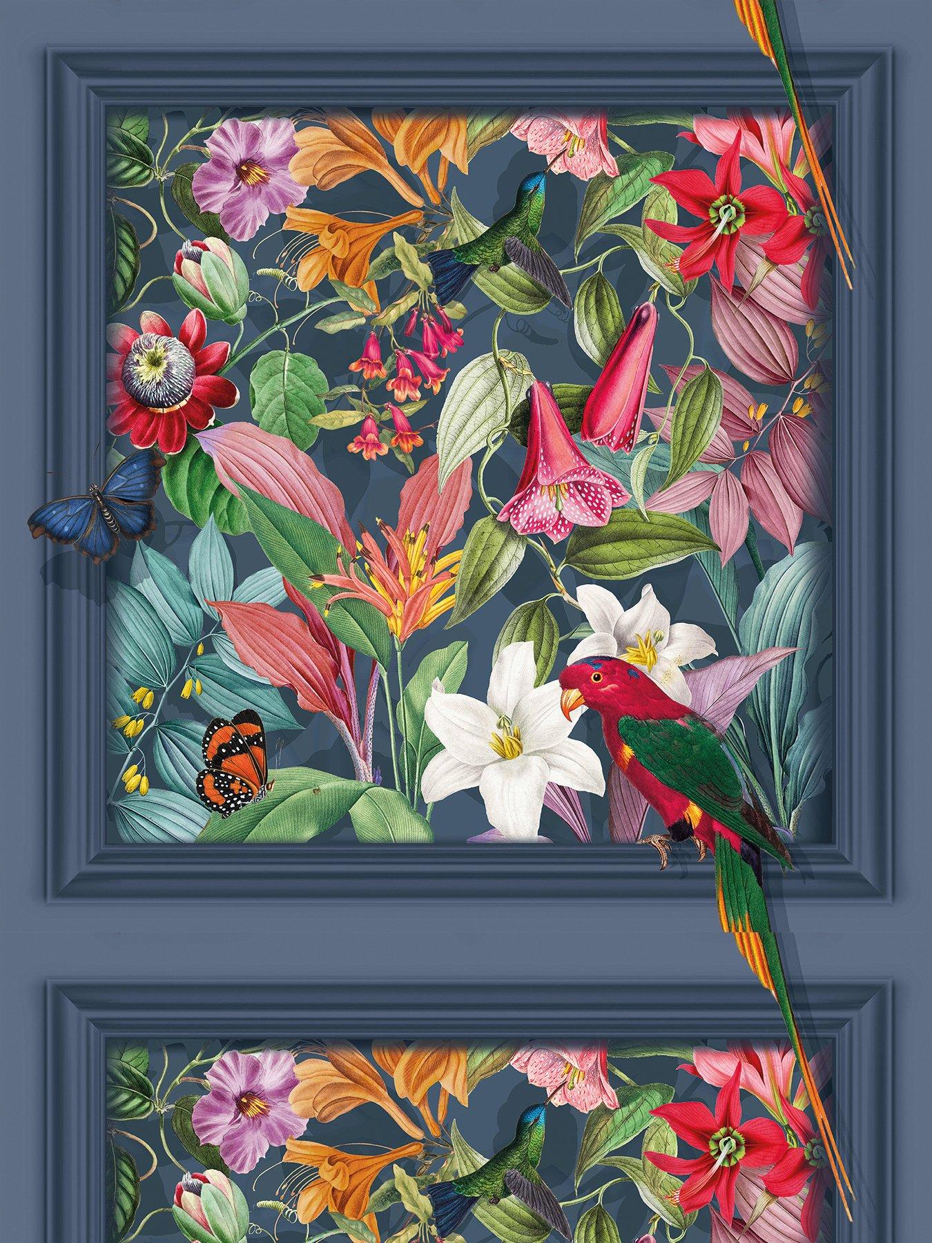 Image 3 of 4 of Fresco Tropical Paradise Panel Wallpaper