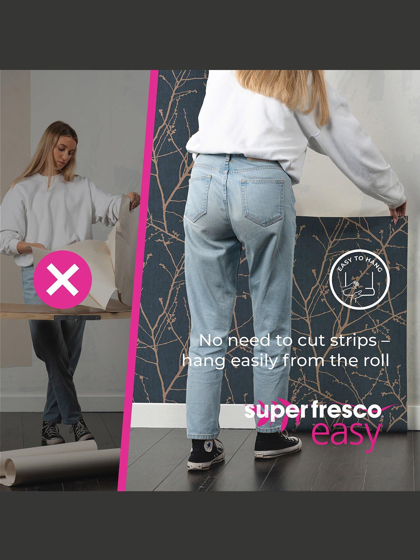 Image 5 of 6 of Superfresco Easy Serenity Plain Wallpaper - Navy