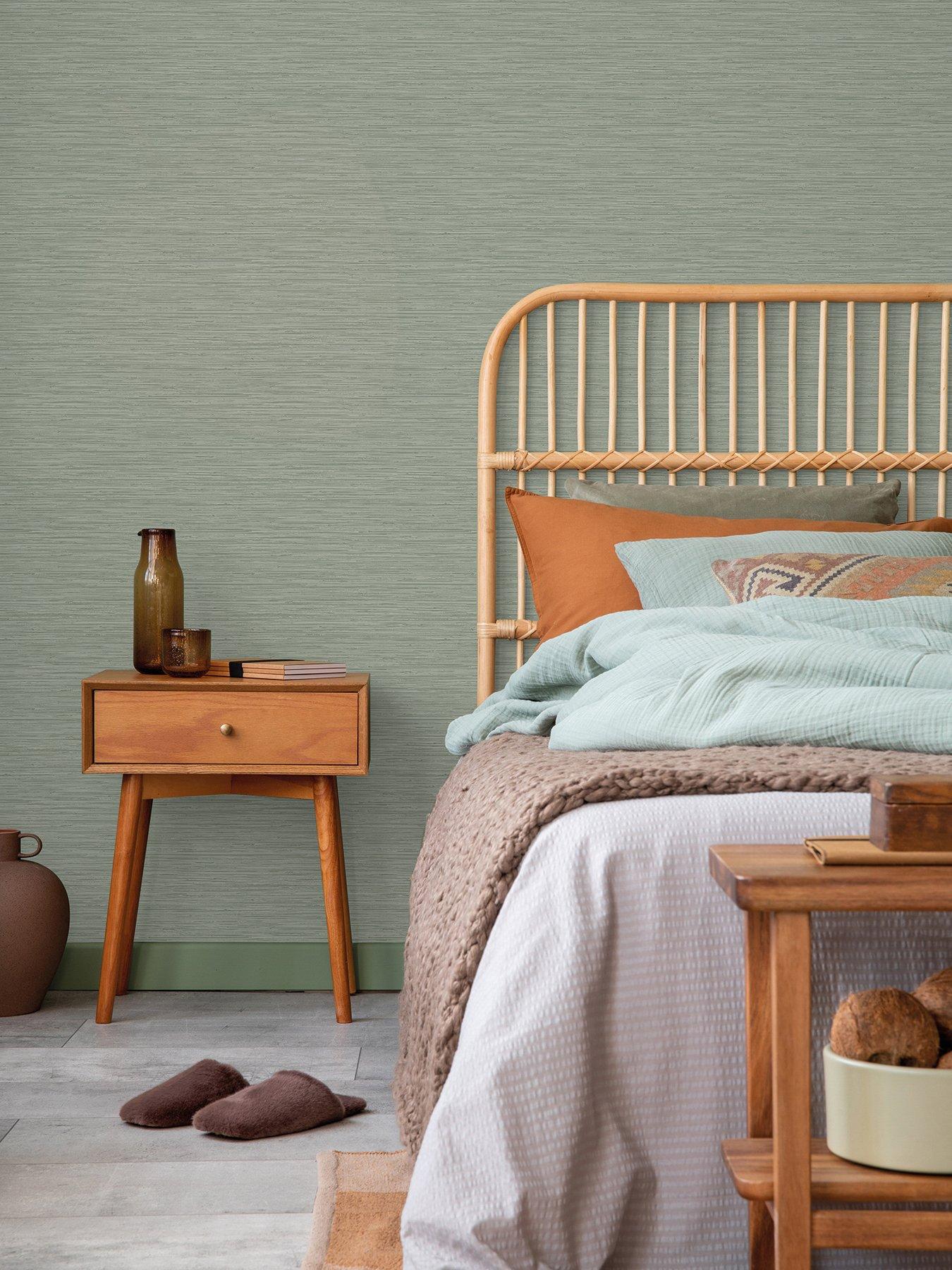 undefined Serenity Plain Wallpaper - Sage