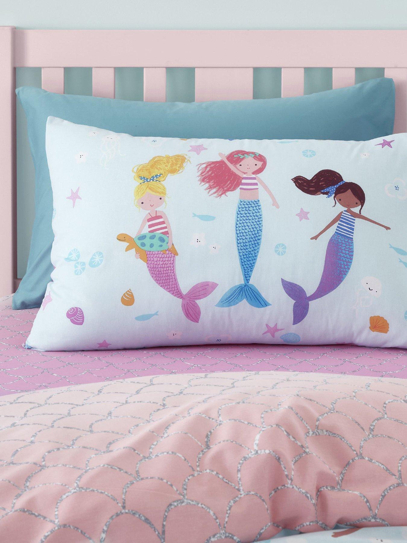 Image 3 of 5 of Catherine Lansfield Mermaid Blue Reversible Duvet Cover Set&nbsp;