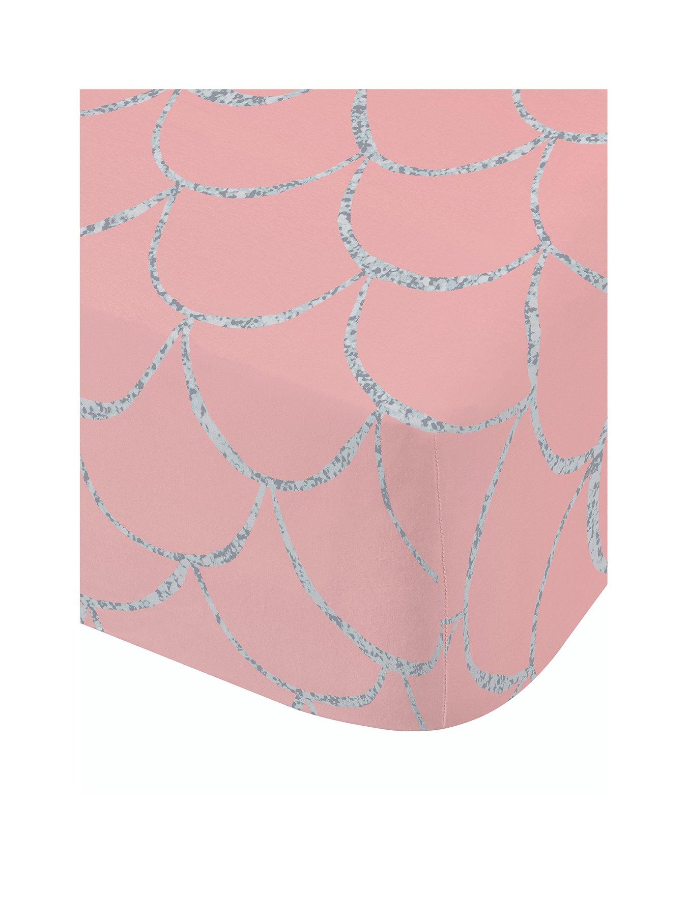 Image 2 of 3 of Catherine Lansfield Mermaid Pink Fitted Sheet