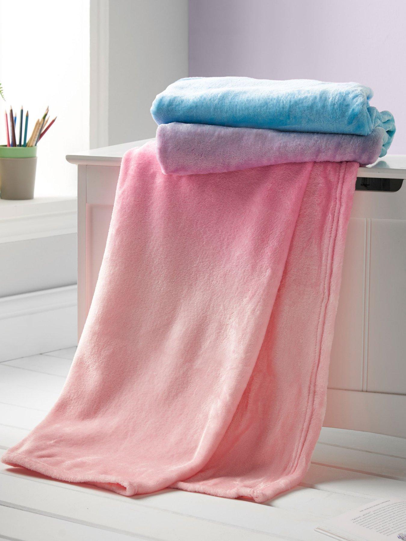 Product photograph of Catherine Lansfield Mermaid Soft Cosy Fleece Throw - Pink from very.co.uk
