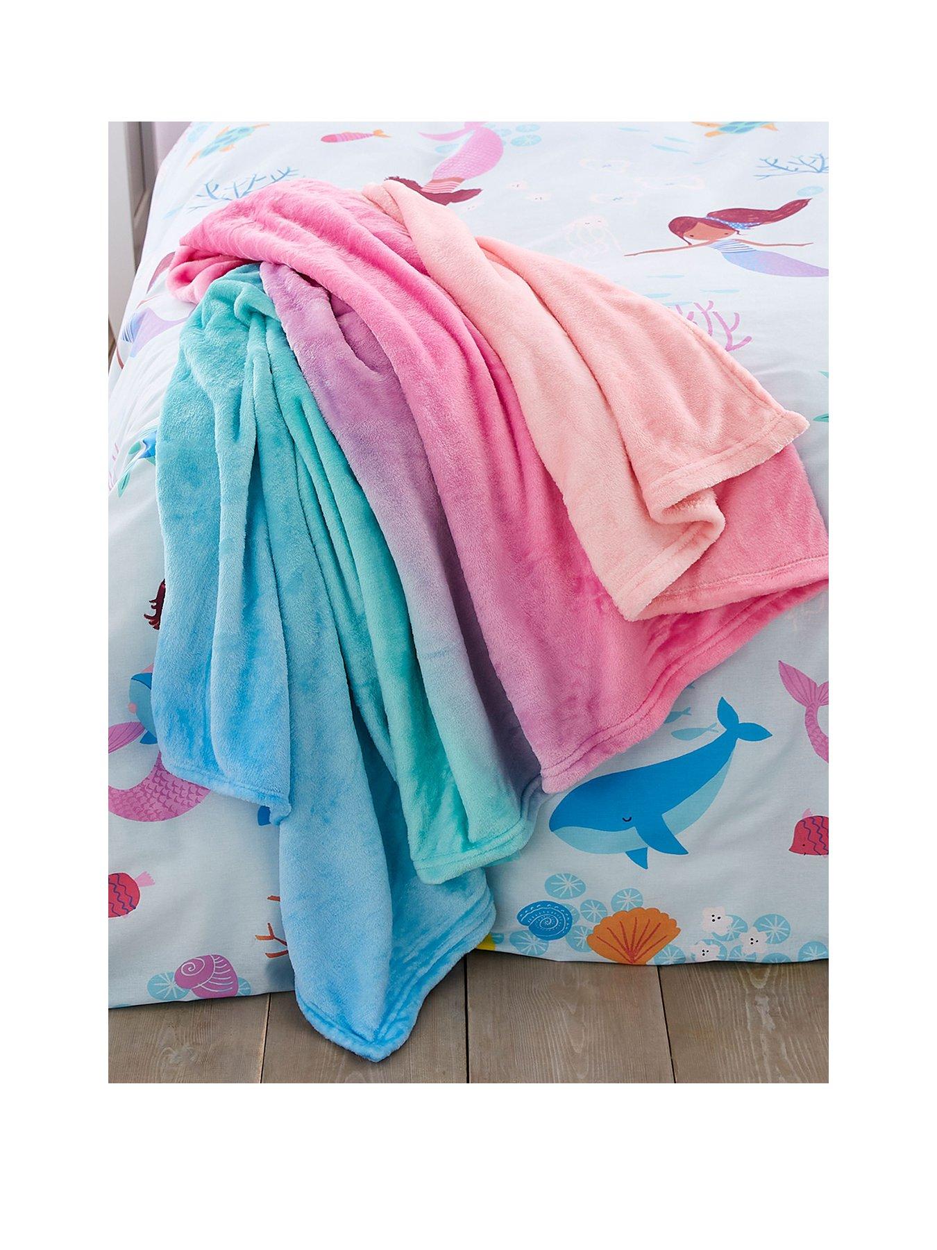 Image 2 of 3 of Catherine Lansfield Mermaid Soft Cosy Fleece Throw - Pink