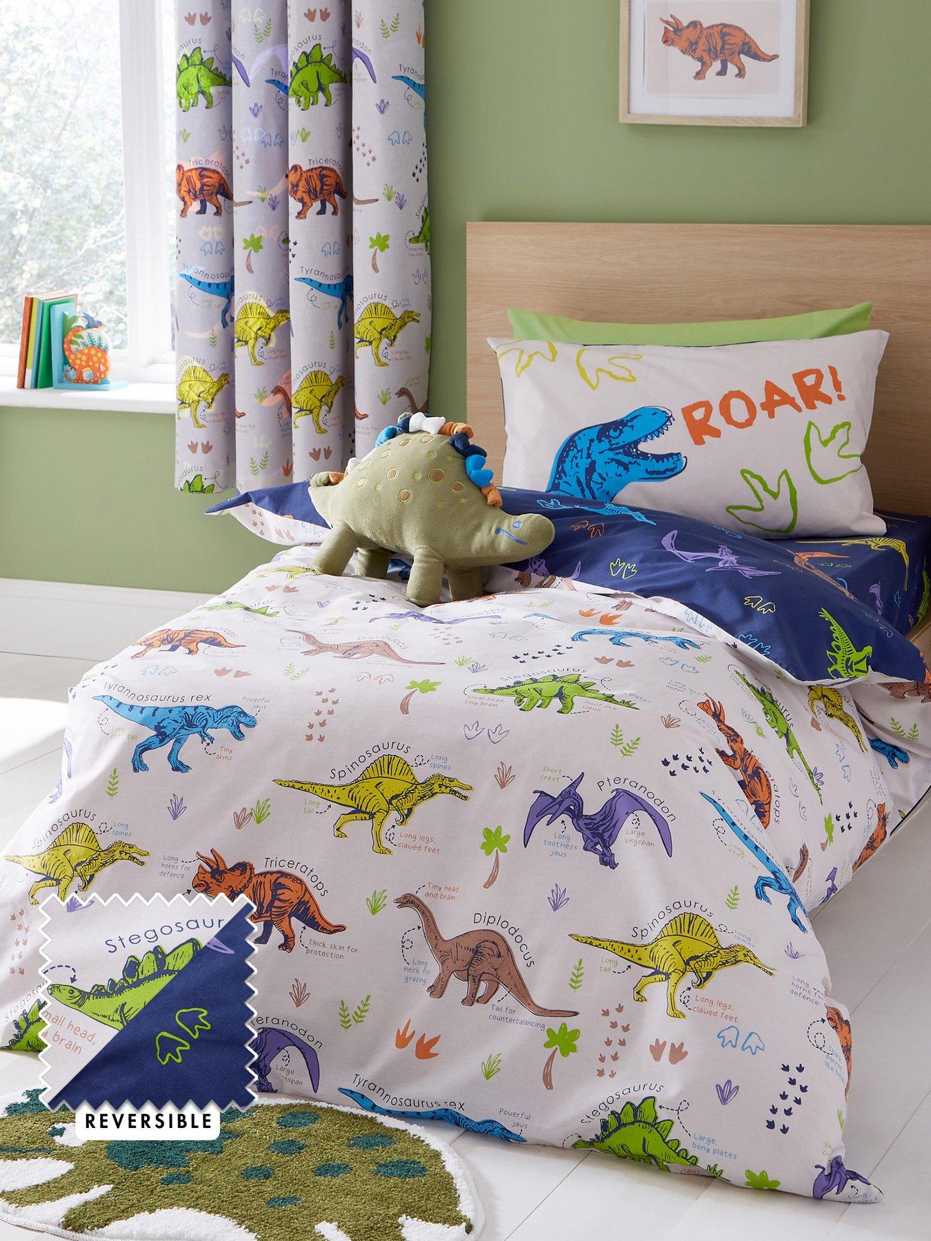 Catherine Lansfield Prehistoric Dinosaurs Natural Duvet Cover Set