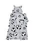  image of bianca-football-soft-cosy-fleece-kids-grey-hooded-blanket