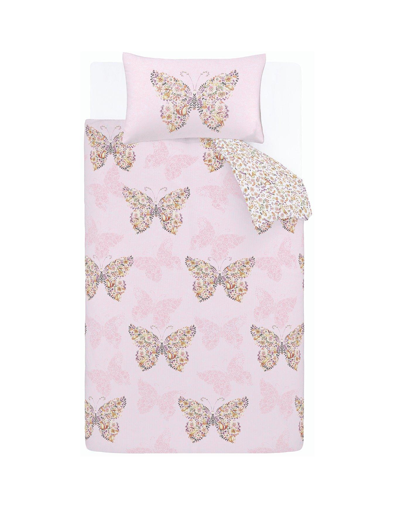 Catherine Lansfield Enchanted Butterfly Duvet Cover Set Pink very.co.uk