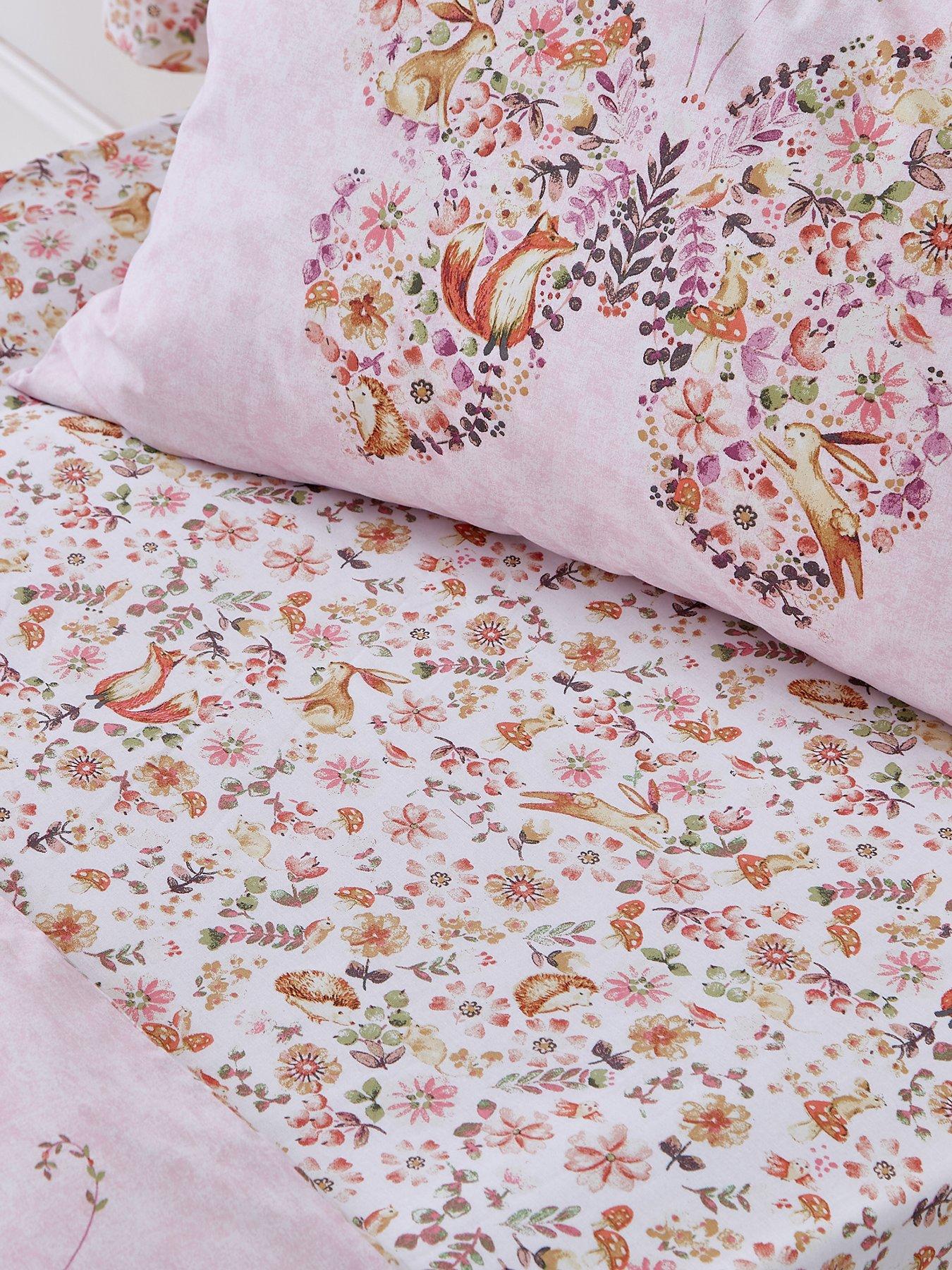 Catherine Lansfield Butterfly Pink Bedding Set