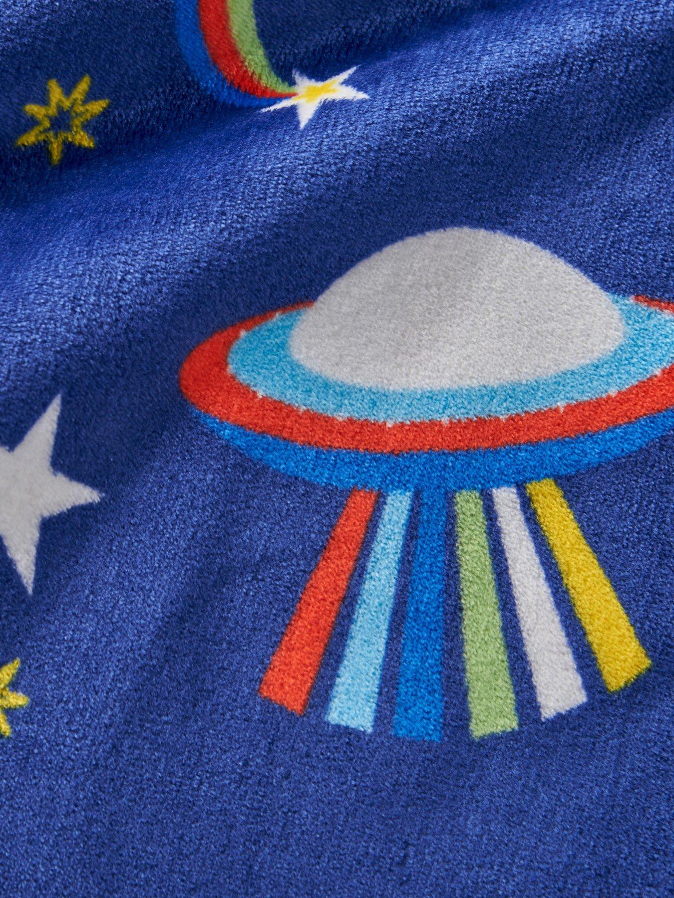  image of catherine-lansfield-lost-in-space-soft-cosy-fleece-blanket-blue