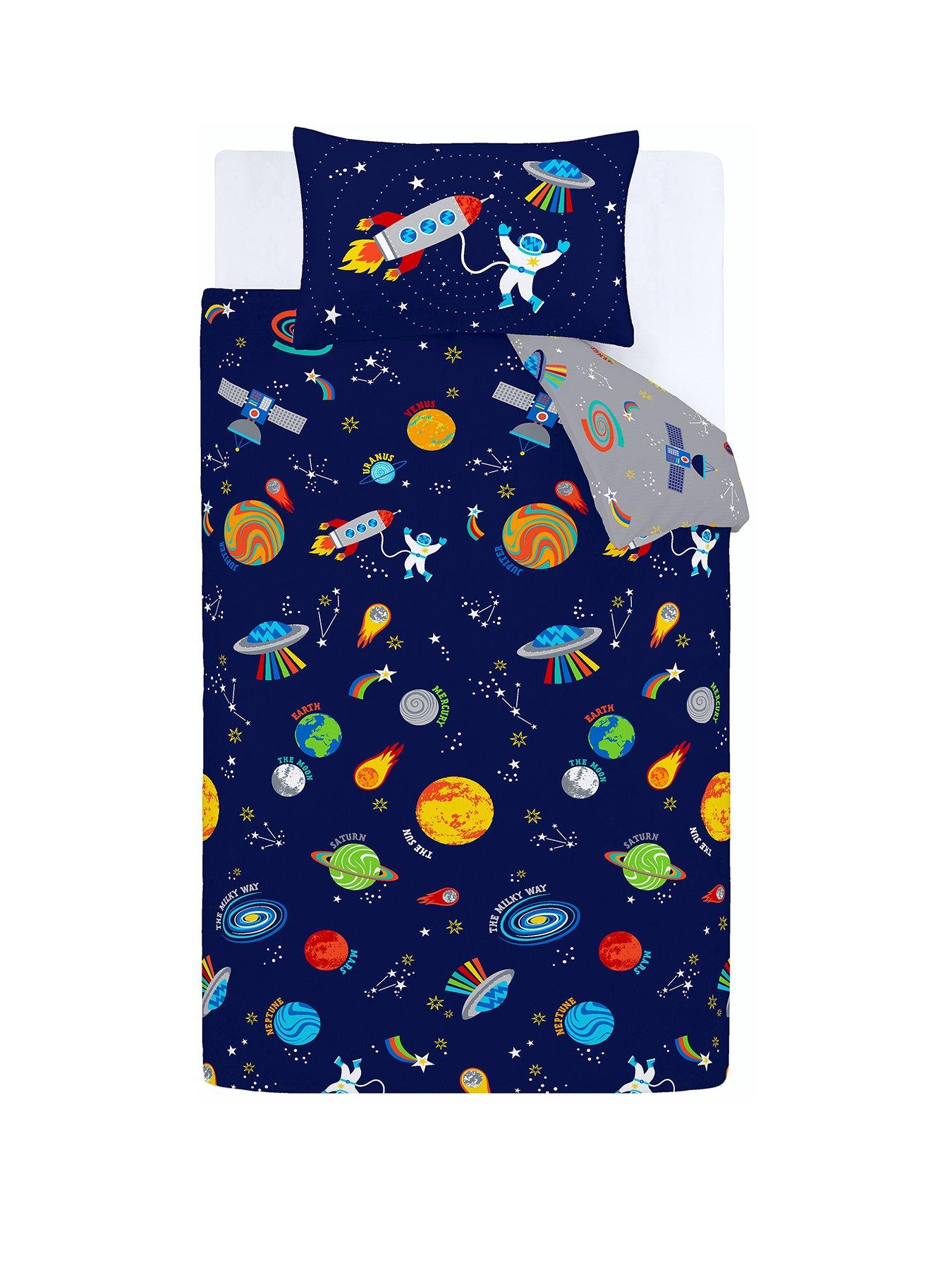 Image 2 of 6 of Catherine Lansfield Lost in Space Duvet Cover Set - Blue