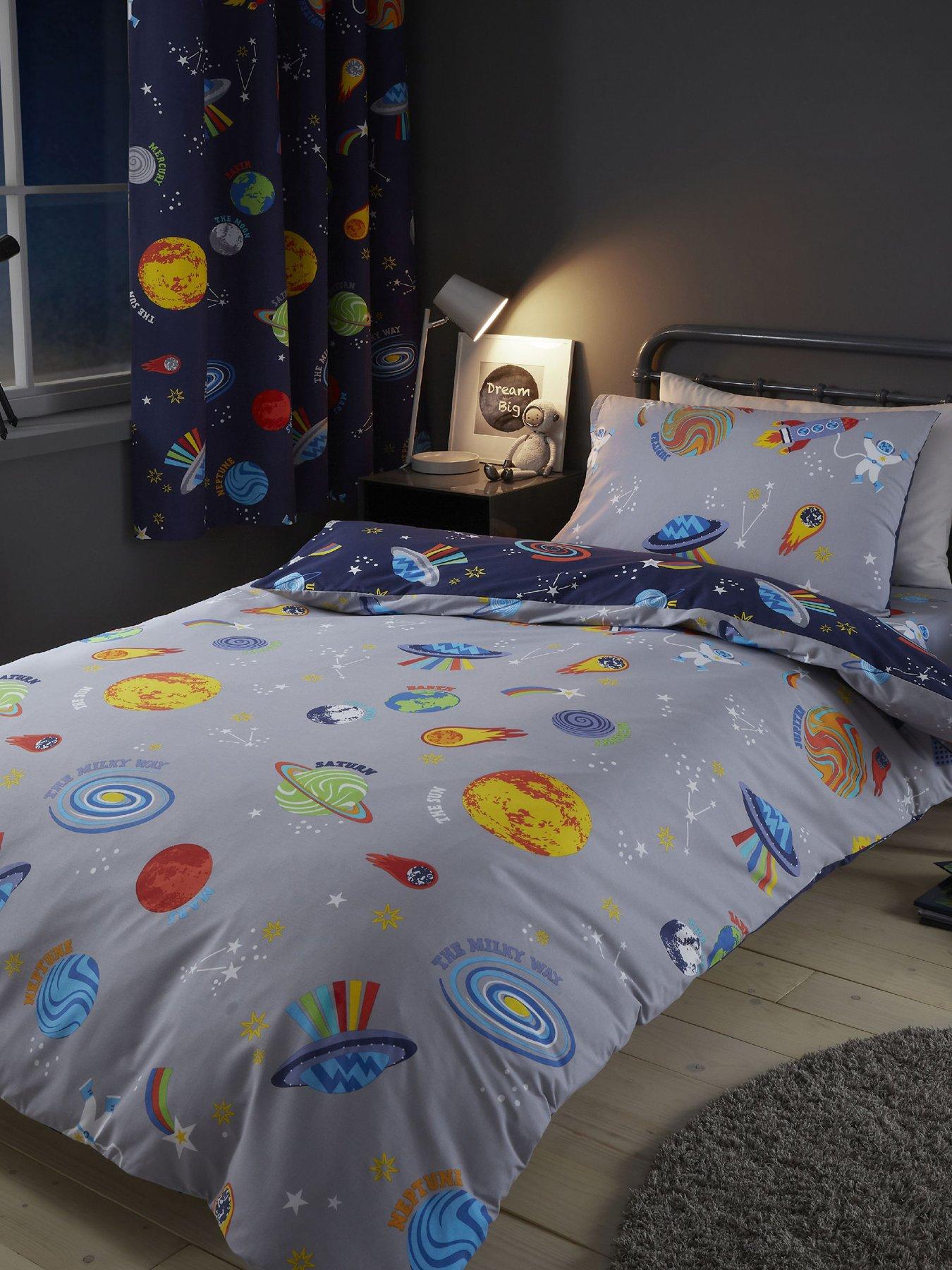 Image 3 of 6 of Catherine Lansfield Lost in Space Duvet Cover Set - Blue