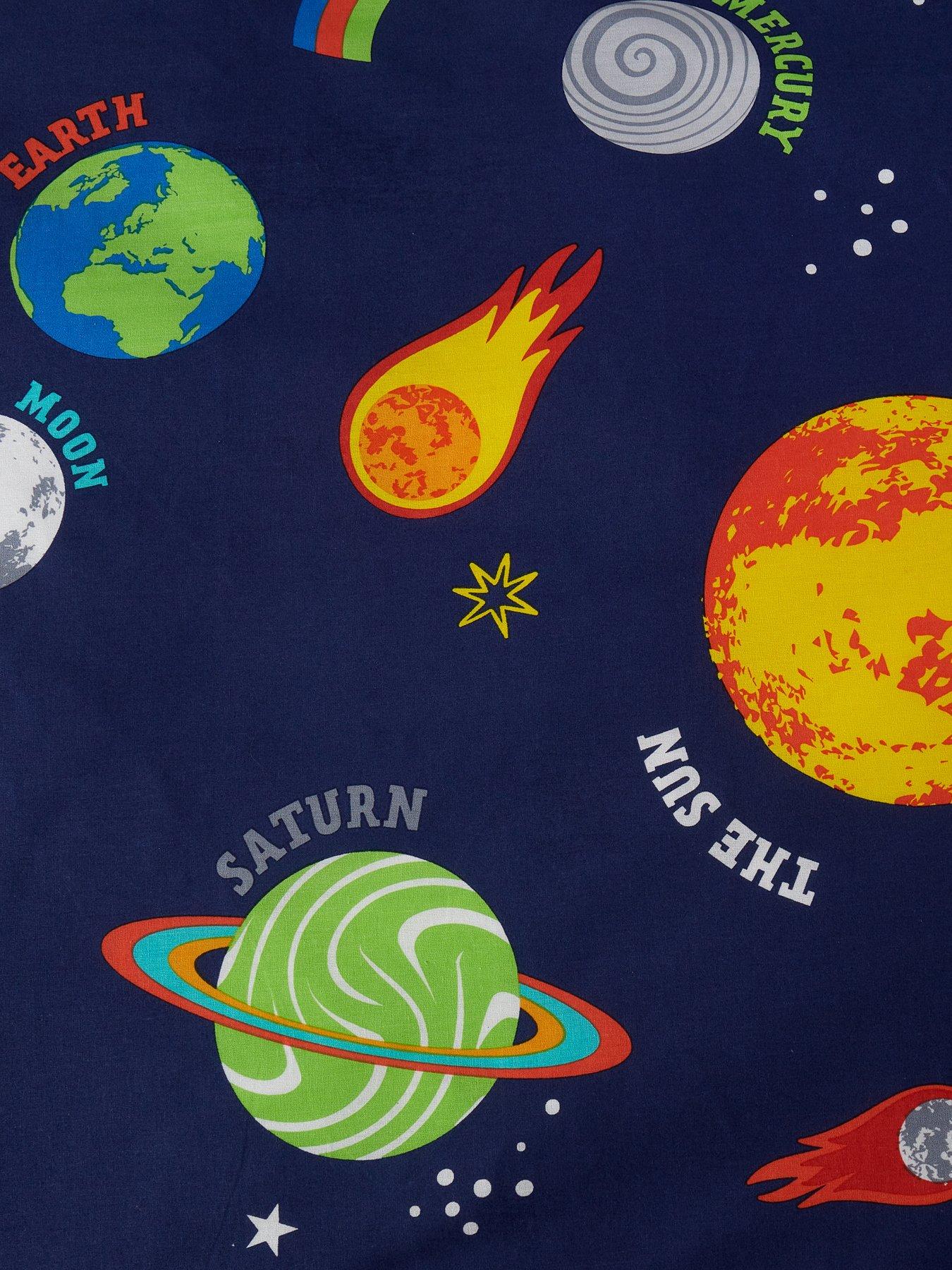 Image 4 of 6 of Catherine Lansfield Lost in Space Reversible Eyelet Curtains