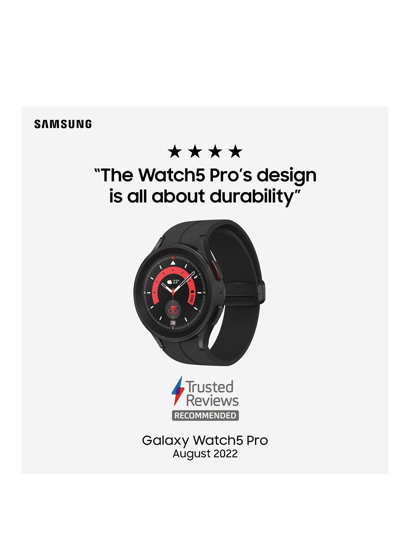 Samsung Galaxy Watch 5 Pro 45mm (GPS) - Black Titanium | very.co.uk