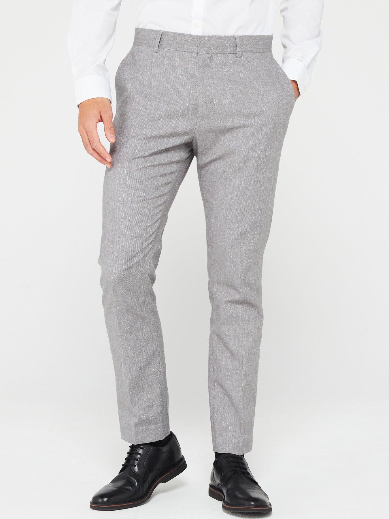 Image 1 of 5 of Very Man Textured Suit Trouser - Grey