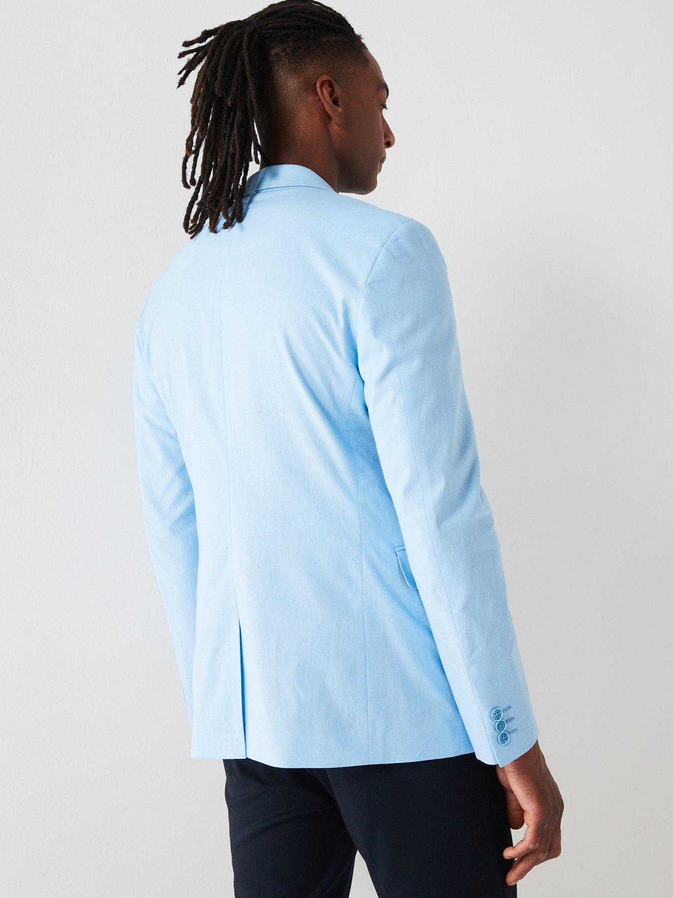 Image 2 of 6 of Very Man Linen Blazer - Light Blue