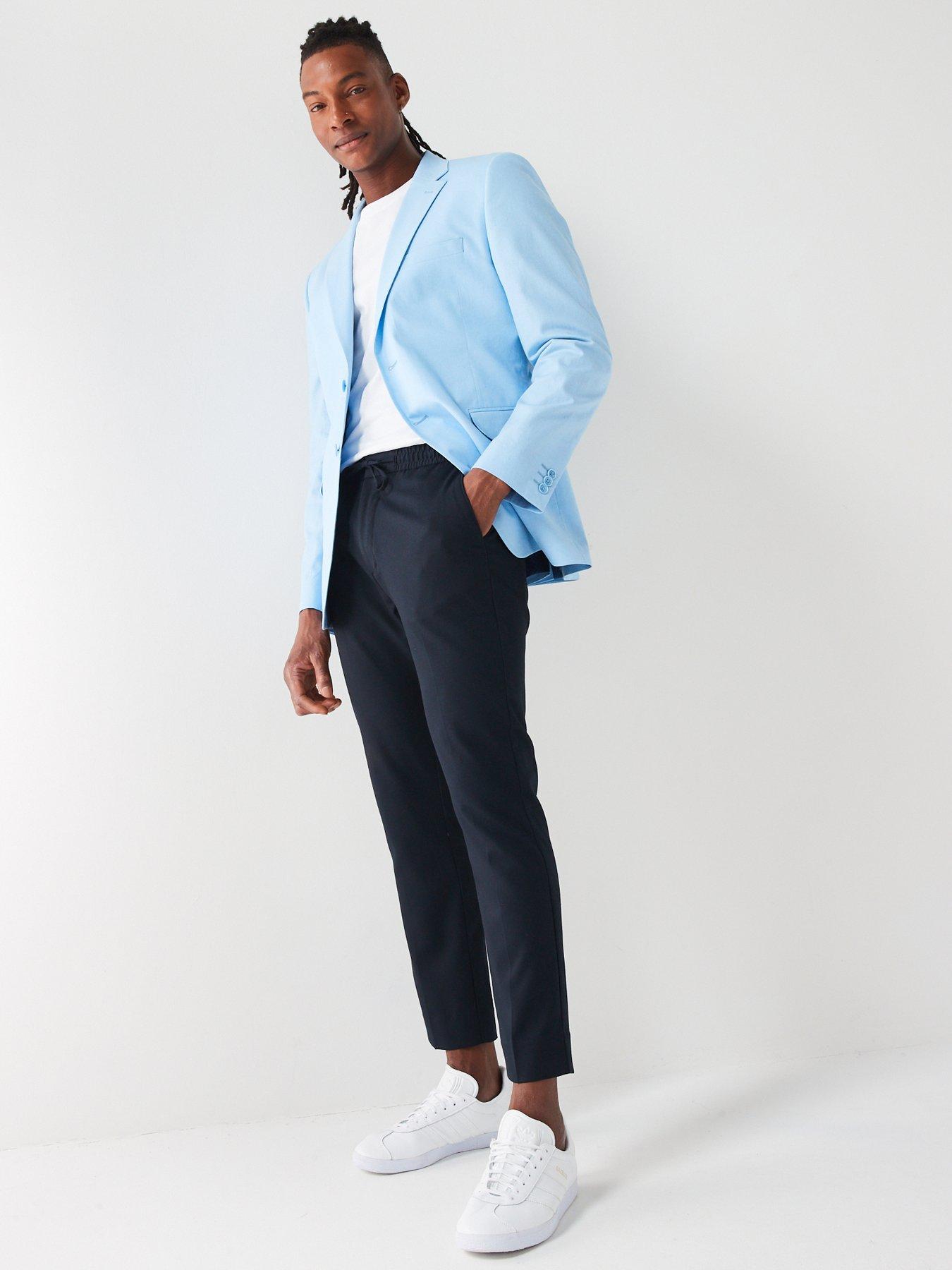 Image 5 of 6 of Very Man Linen Blazer - Light Blue