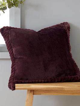 Product photograph of Catherine Lansfield Velvet Faux Fur Soft Cosy Cushion from very.co.uk