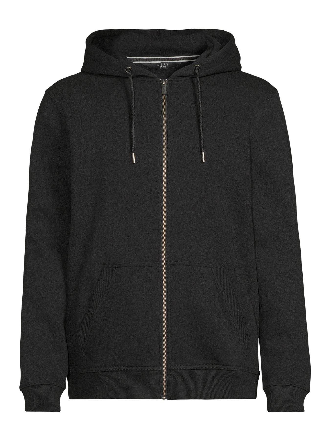 Image 7 of 7 of The Very Collection Cotton Blend Essentials Zip Through Hoody - Black