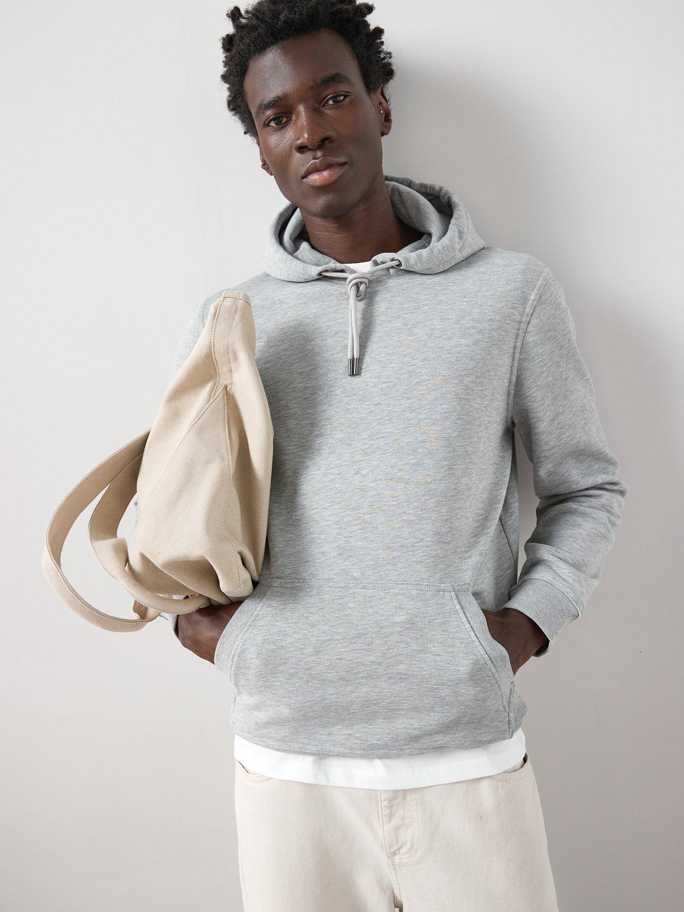 The Very Collection: Cotton Rich Essential Overhead Hoody - Grey Marl