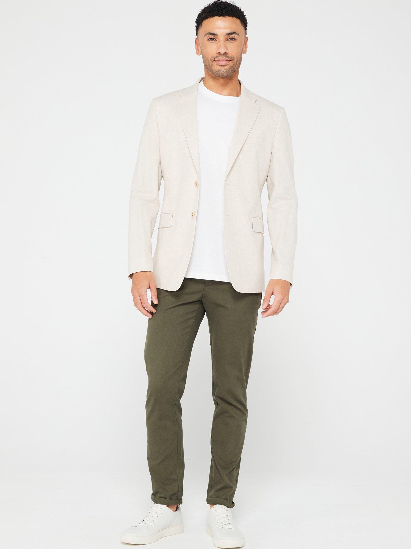 Very Man Linen Blazer - Stone | Very