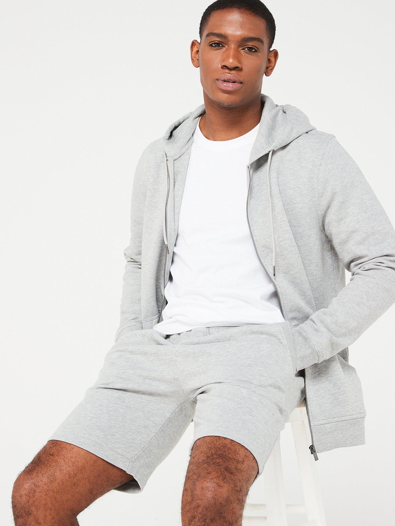 Image 4 of 6 of Very Man Essential Zip Through Hoody -&nbsp;Grey Marl