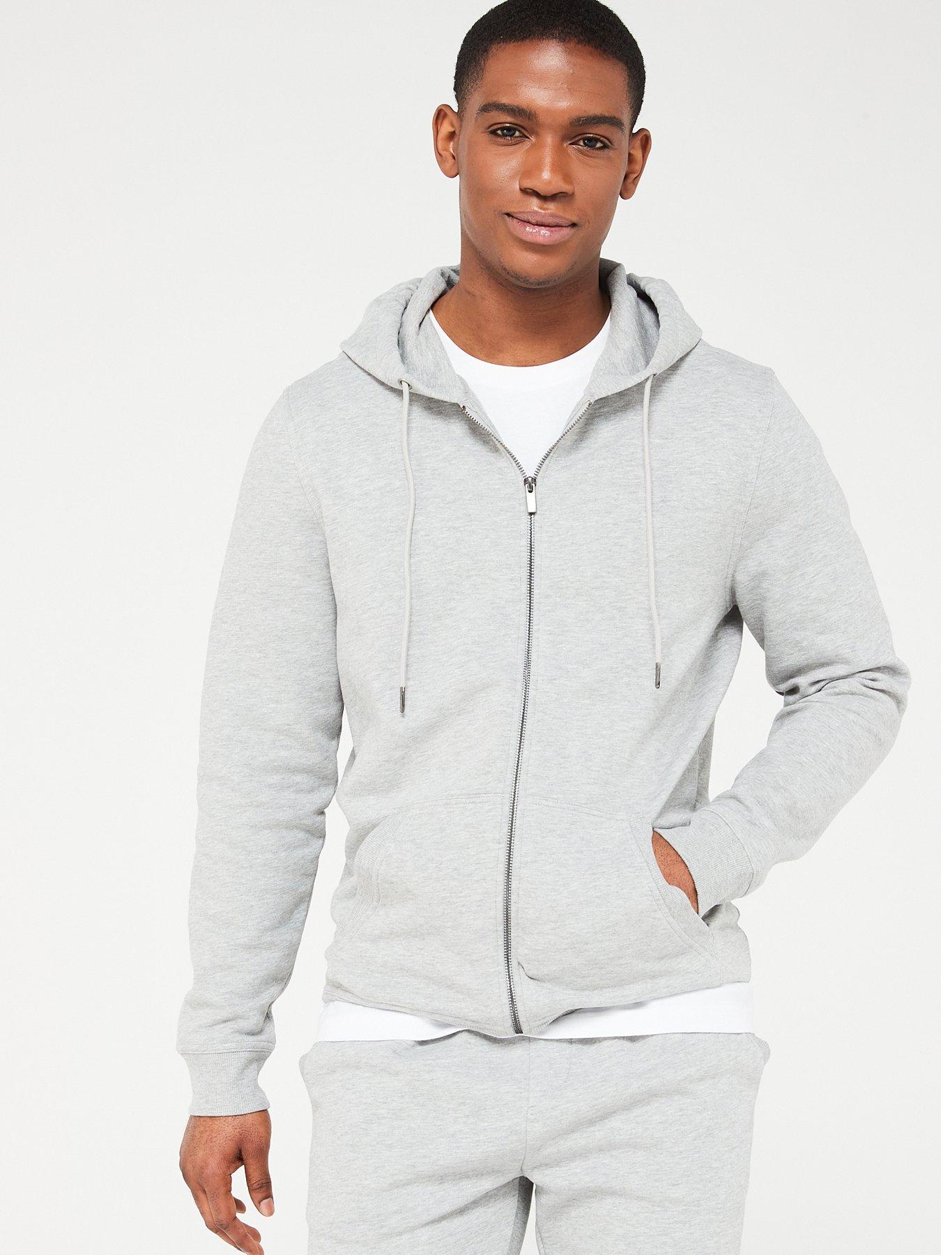Image 5 of 6 of Very Man Essential Zip Through Hoody -&nbsp;Grey Marl