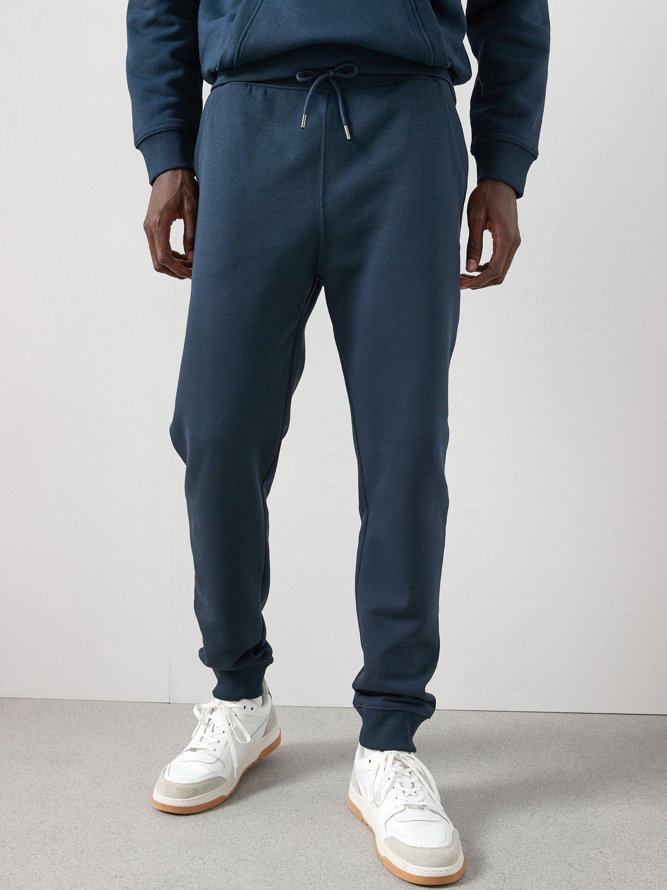 The Very Collection Cotton Blend Essential Regular Fit Joggers Navy