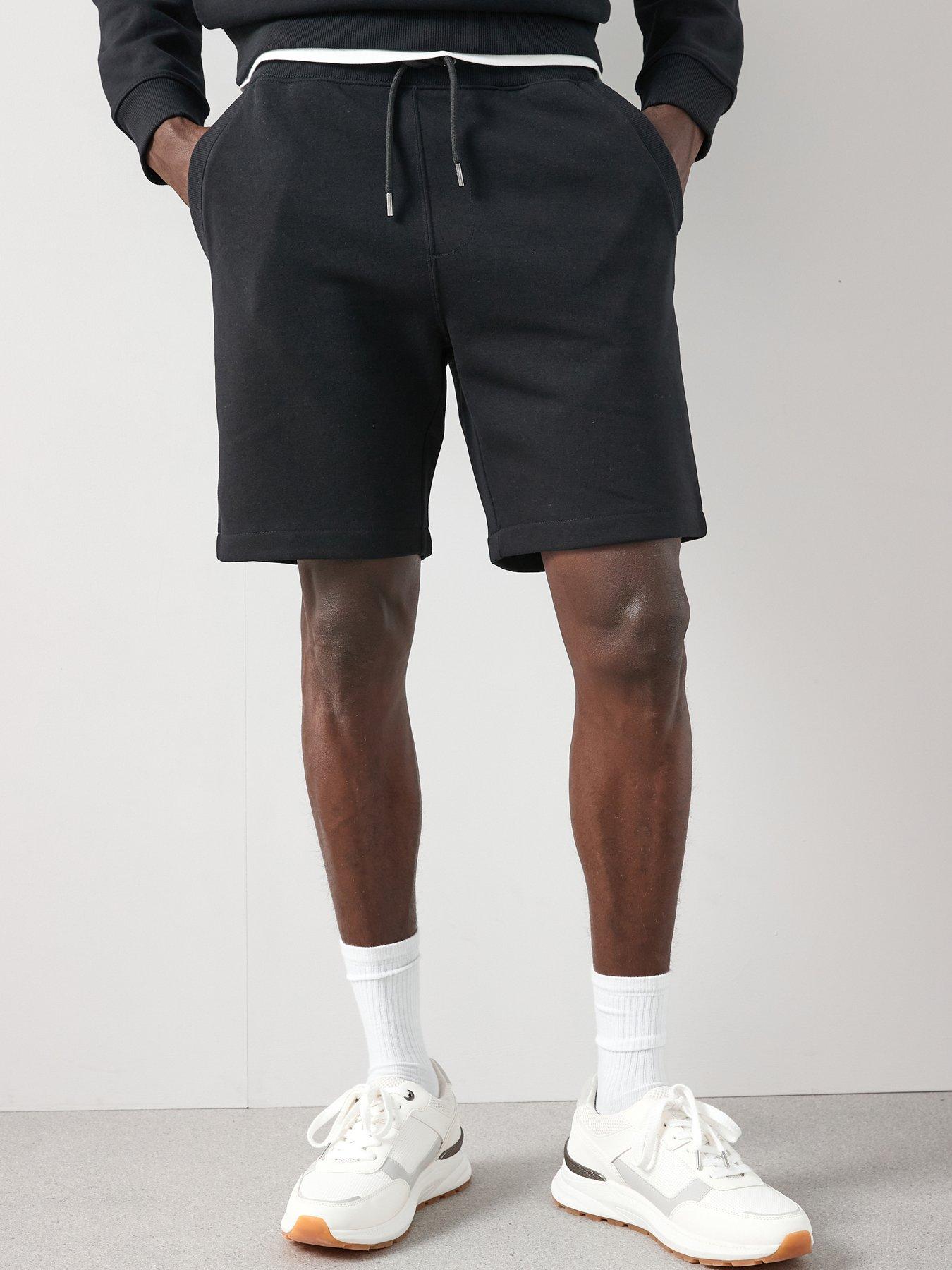The Very Collection Cotton Blend Jogger Shorts - Black
