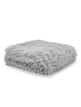 Product photograph of Catherine Lansfield Cuddly Large Family Cosy Throw - Silver from very.co.uk