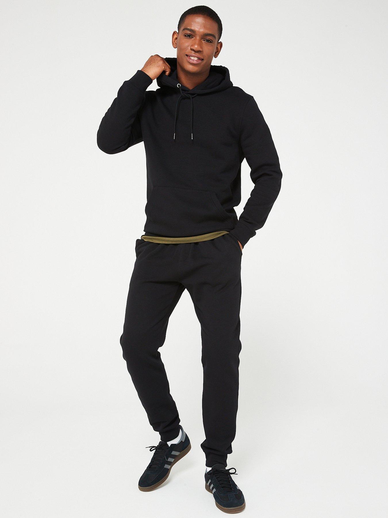 Image 1 of 6 of Very Man Overhead Hoody Tracksuit - Black