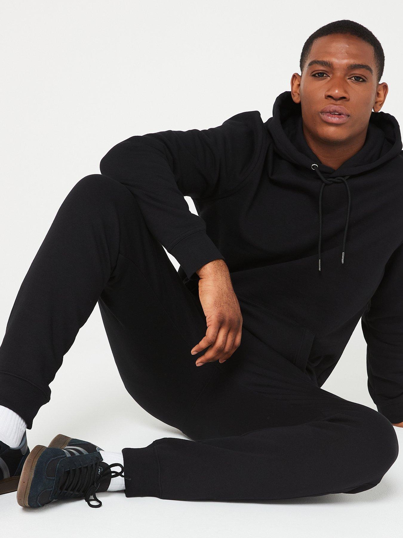 Image 4 of 6 of Very Man Overhead Hoody Tracksuit - Black