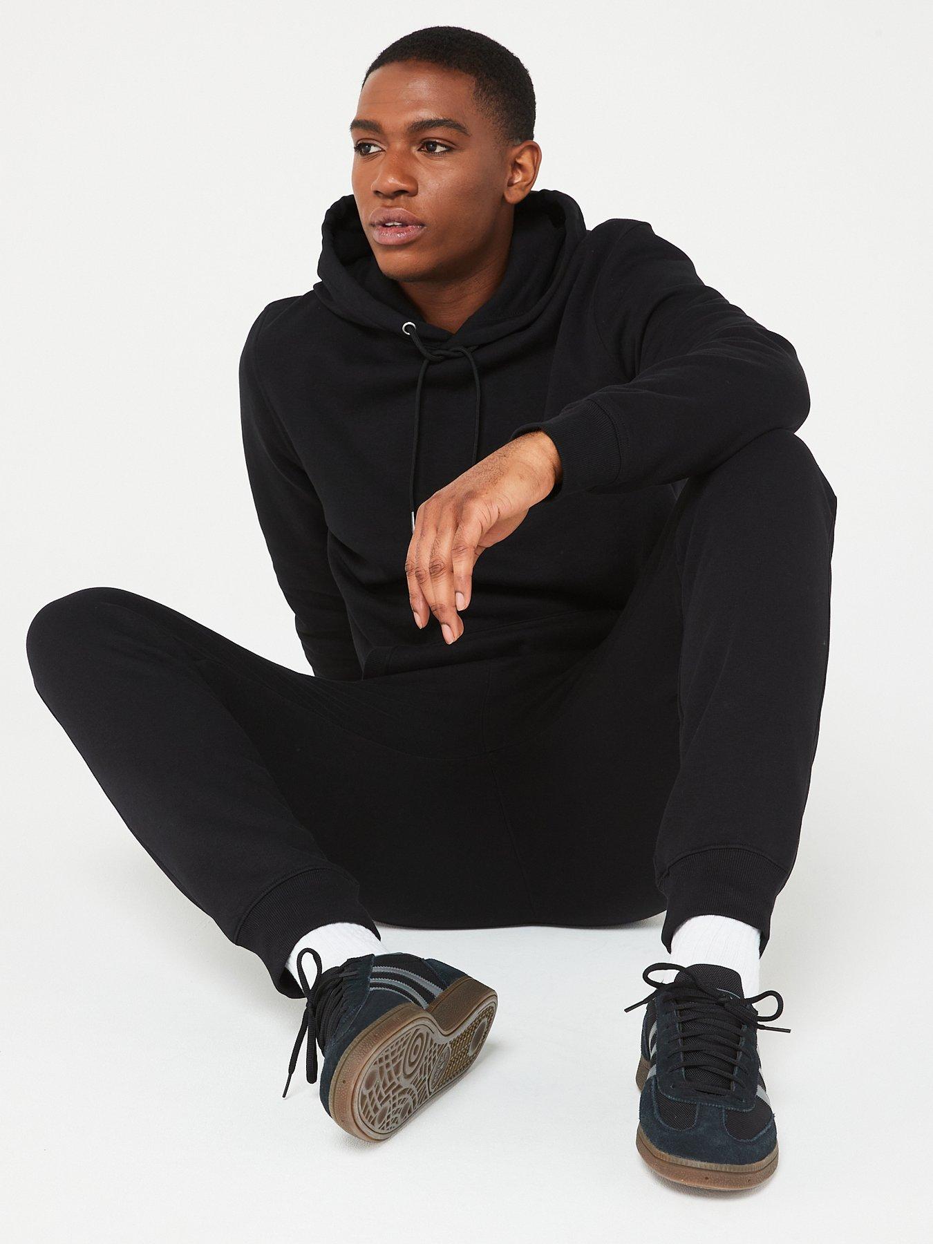 Image 5 of 6 of Very Man Overhead Hoody Tracksuit - Black