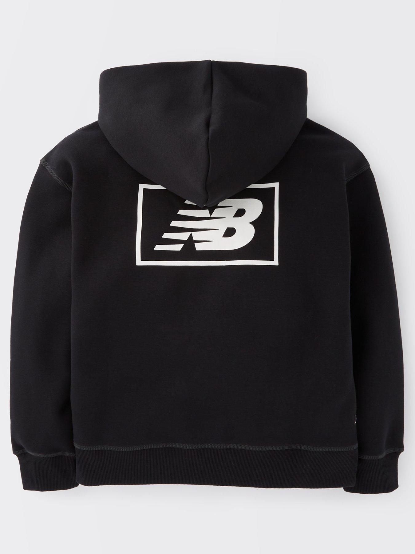 New Balance Essentials Brushed Back Fleece Hoodie Black Very