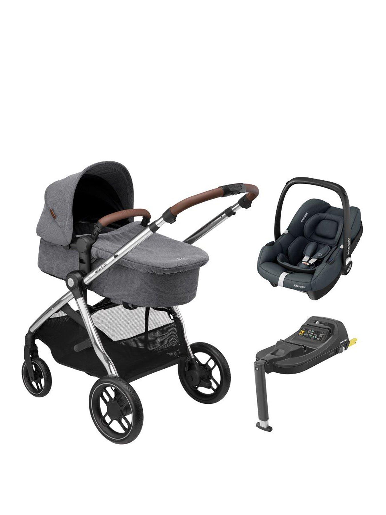 Maxi-Cosi Zelia Luxe Cabriofix I-Size  Base Travel System - Twillic Grey