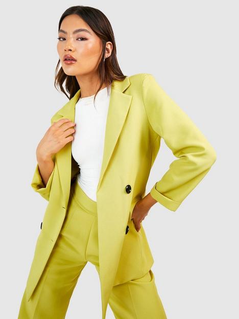 boohoo-contrast-button-tailored-blazer-lime