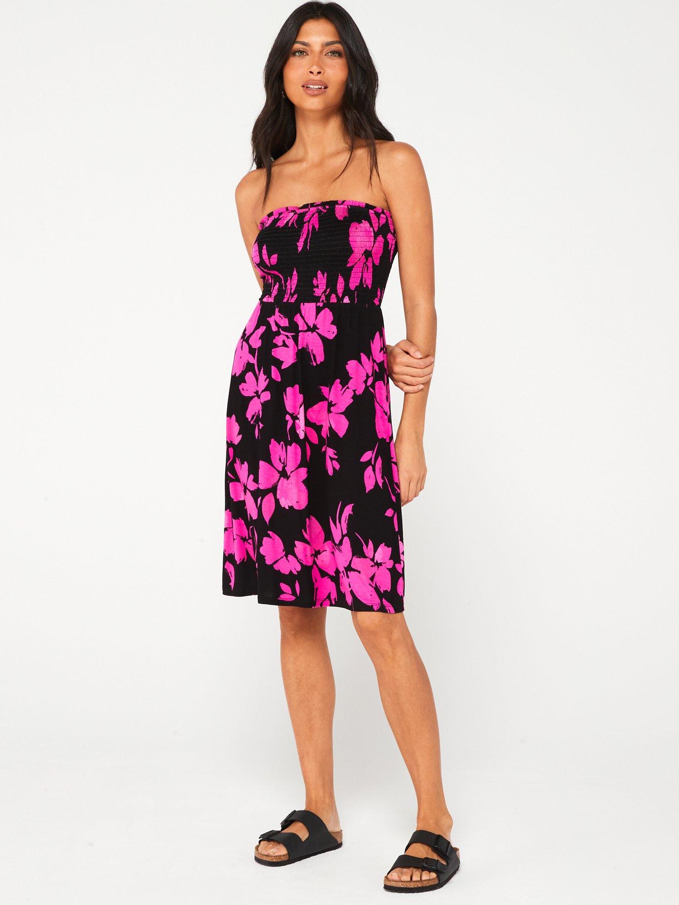 Image 4 of 7 of Everyday Shirred Beach Mini Dress 2 Pack- Blue/Print