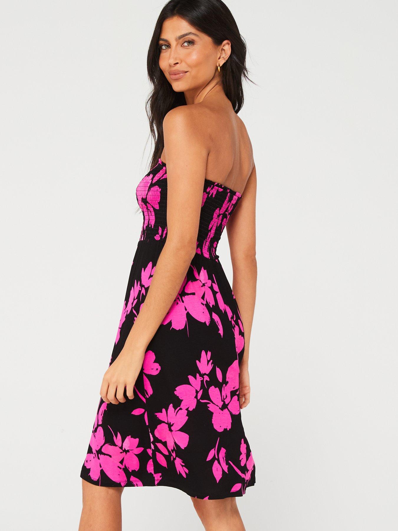 Image 6 of 7 of Everyday Shirred Beach Mini Dress 2 Pack- Blue/Print