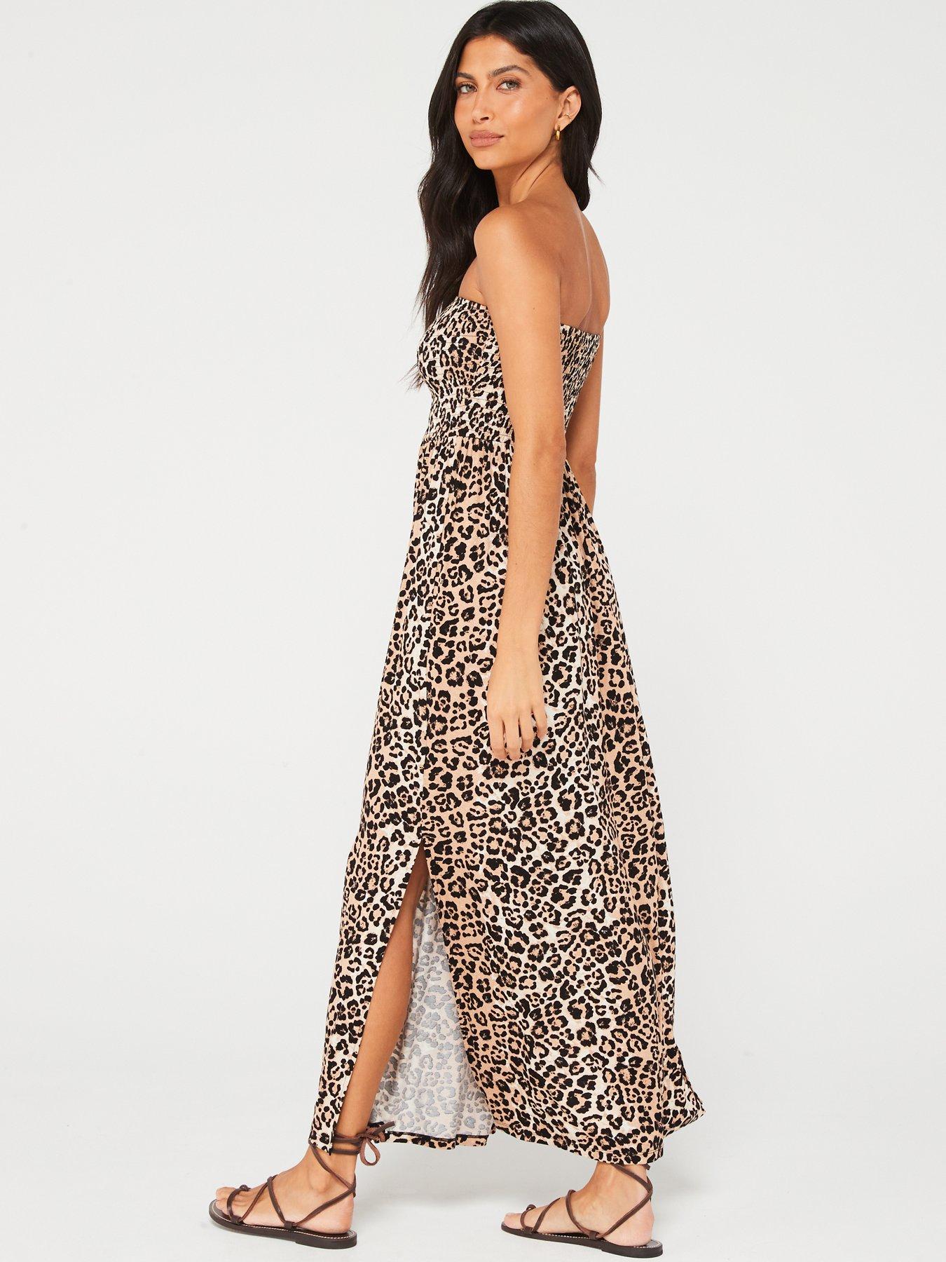 Image 3 of 7 of Everyday Shirred Beach Maxi Dress 2 Pack&nbsp;- Pink/ Animal&nbsp;Print