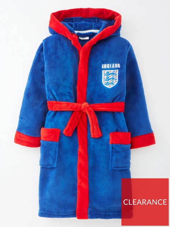 front image of england-boys-england-dressing-gown-blue