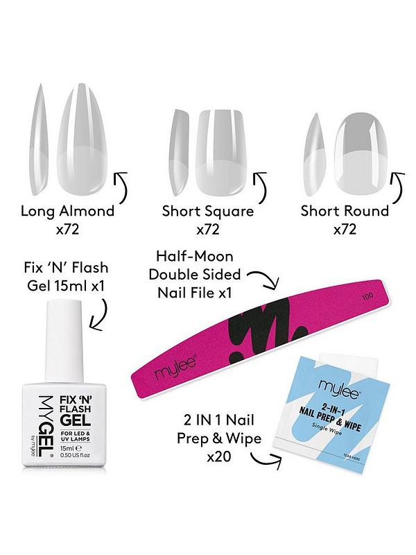 Image 2 of 6 of Mylee Fix N Flash Nail Extension Selection Kit