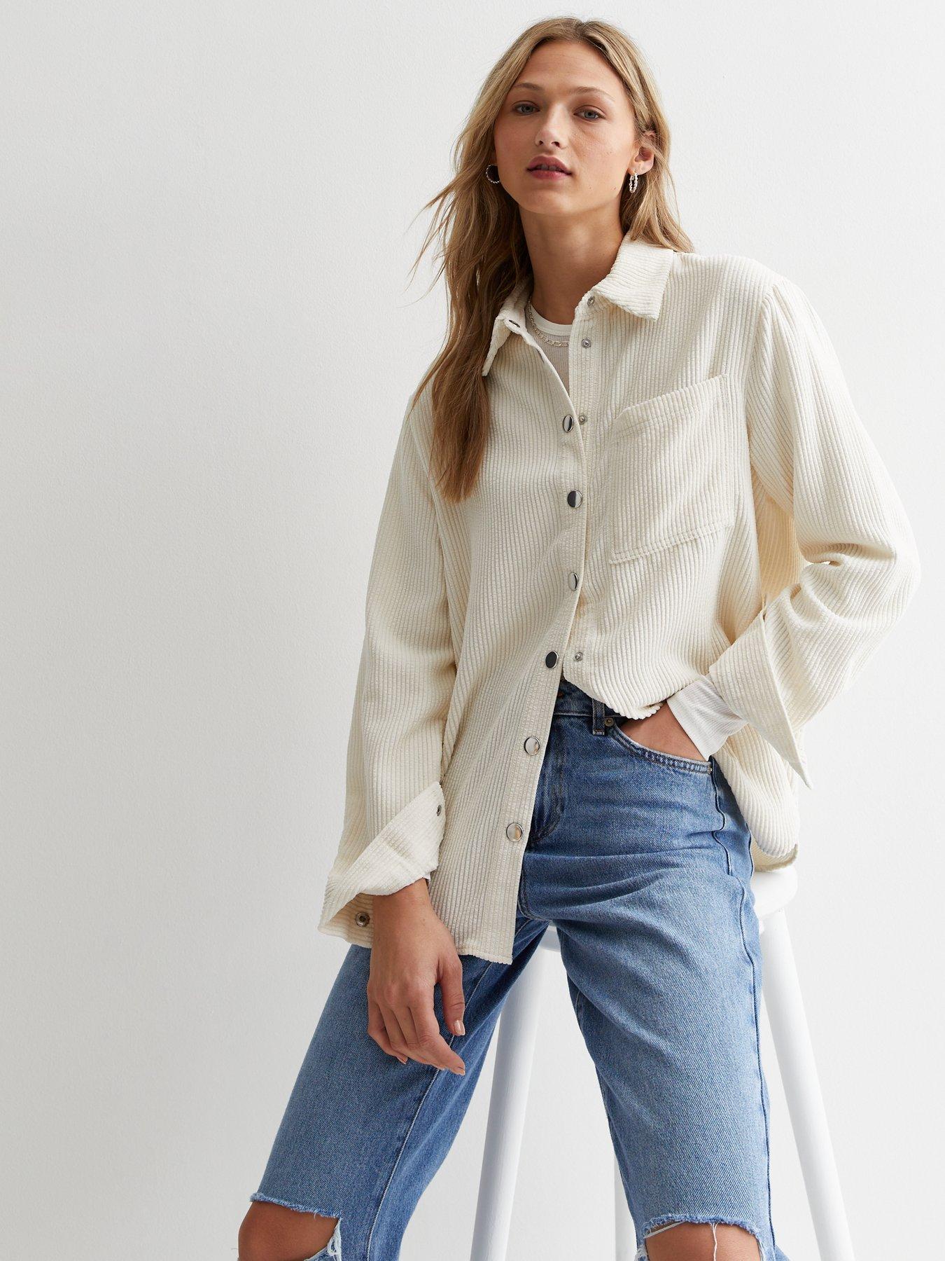 New Look Cream Lace Hook and Eye Shirt