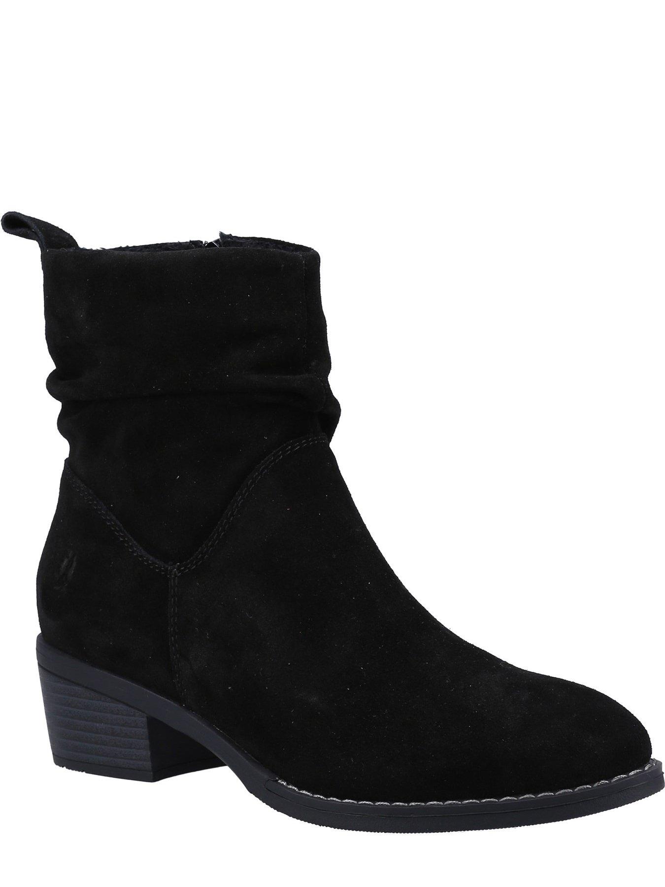 Hush Puppies Iris Ruched Ankle Boot Black very.co.uk