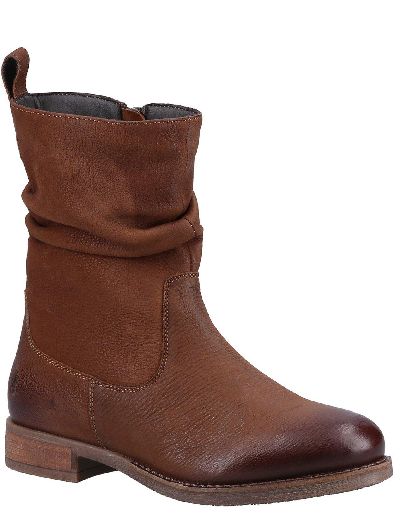 Hush Puppies Emilia Ruched Ankle Boot Tan Very.co.uk