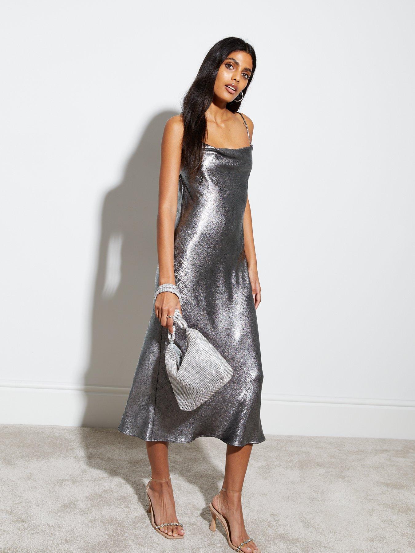 New look silver dress hotsell