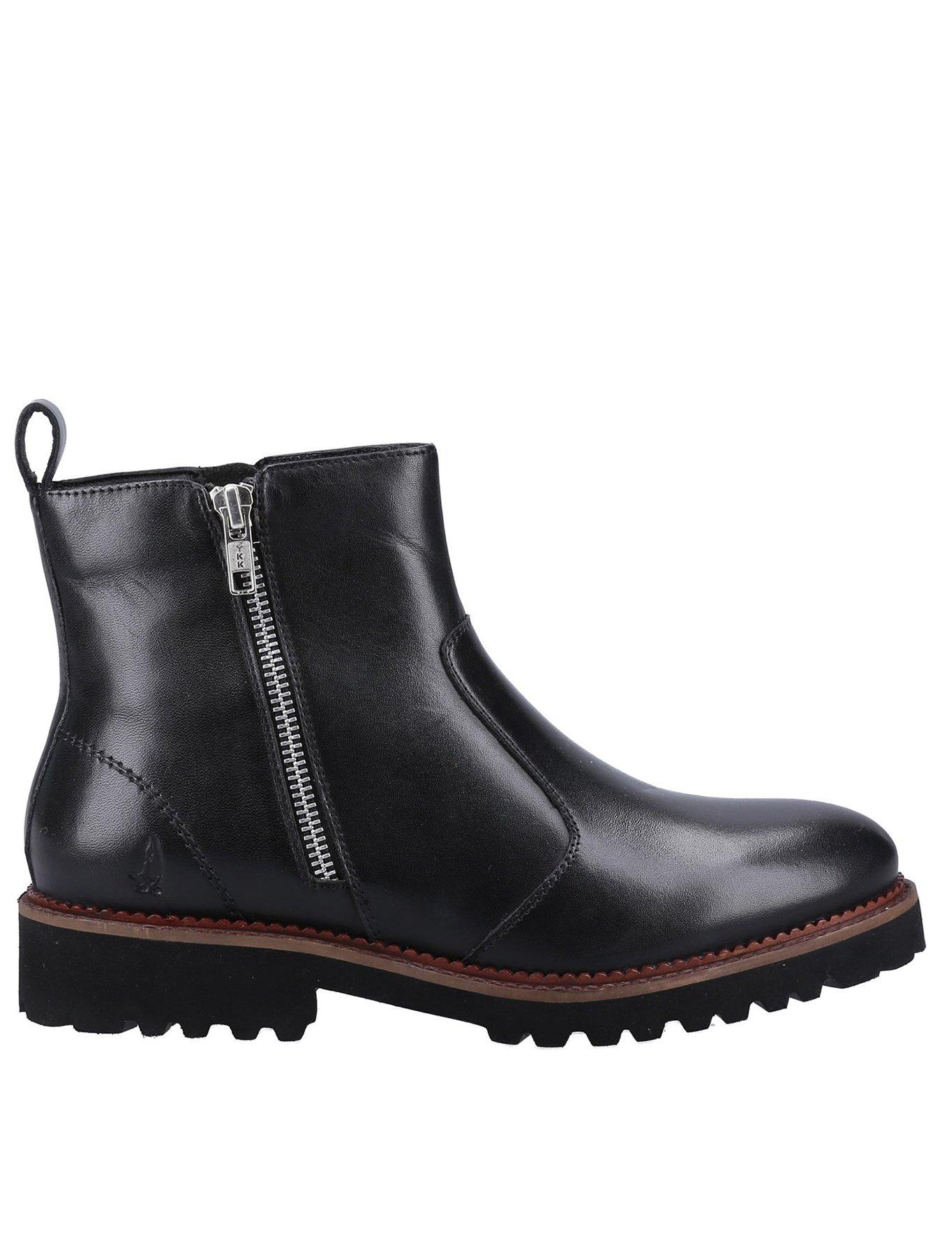 Hush Puppies Grace Zip Ankle Boot - Black
