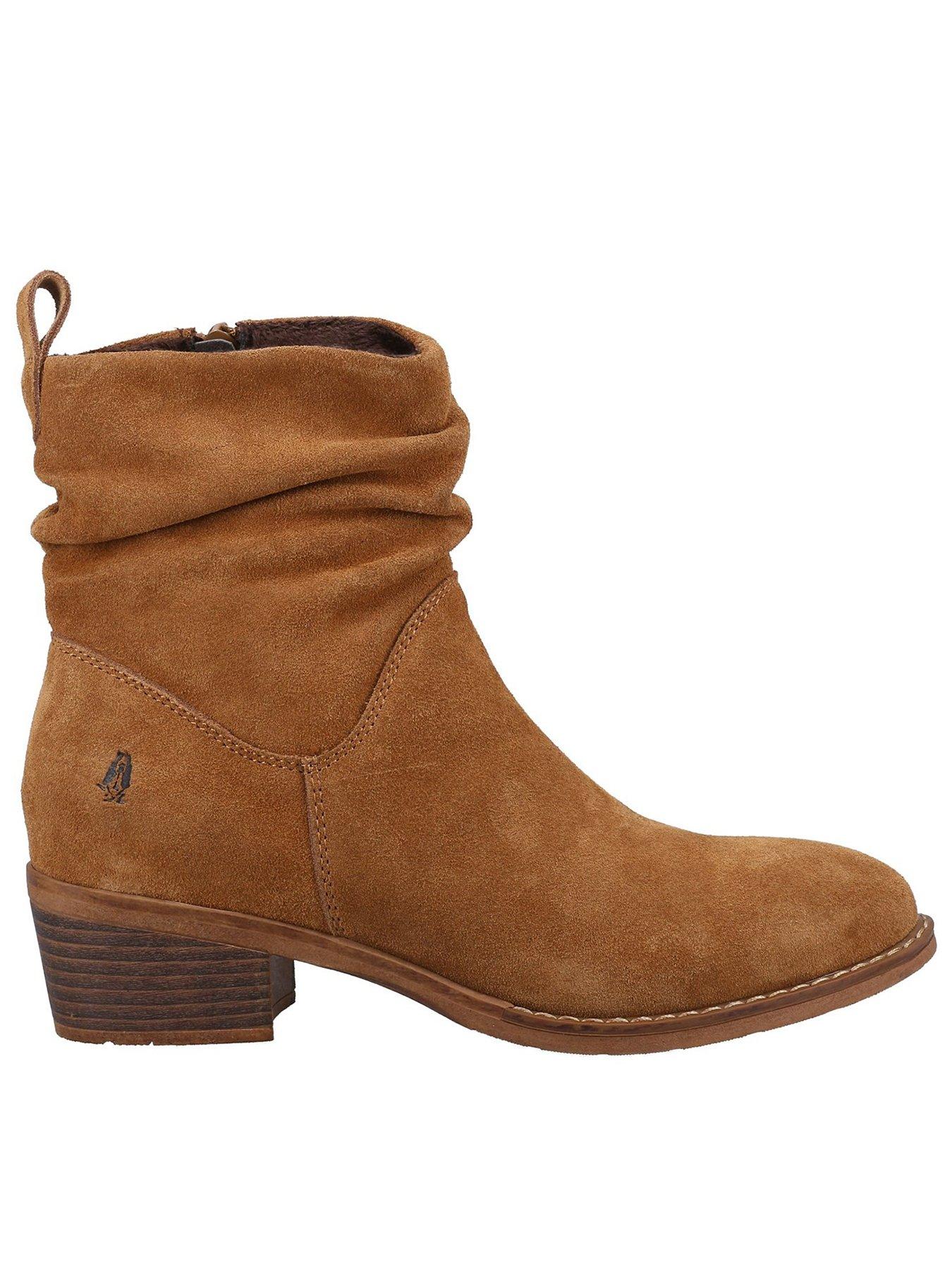 Hush Puppies Iris Ruched Ankle Boot Tan very.co.uk