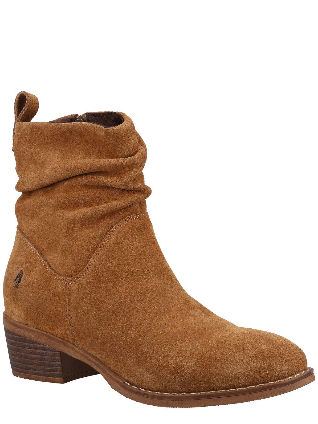 Hush Puppies Iris Ruched Ankle Boot Tan very.co.uk