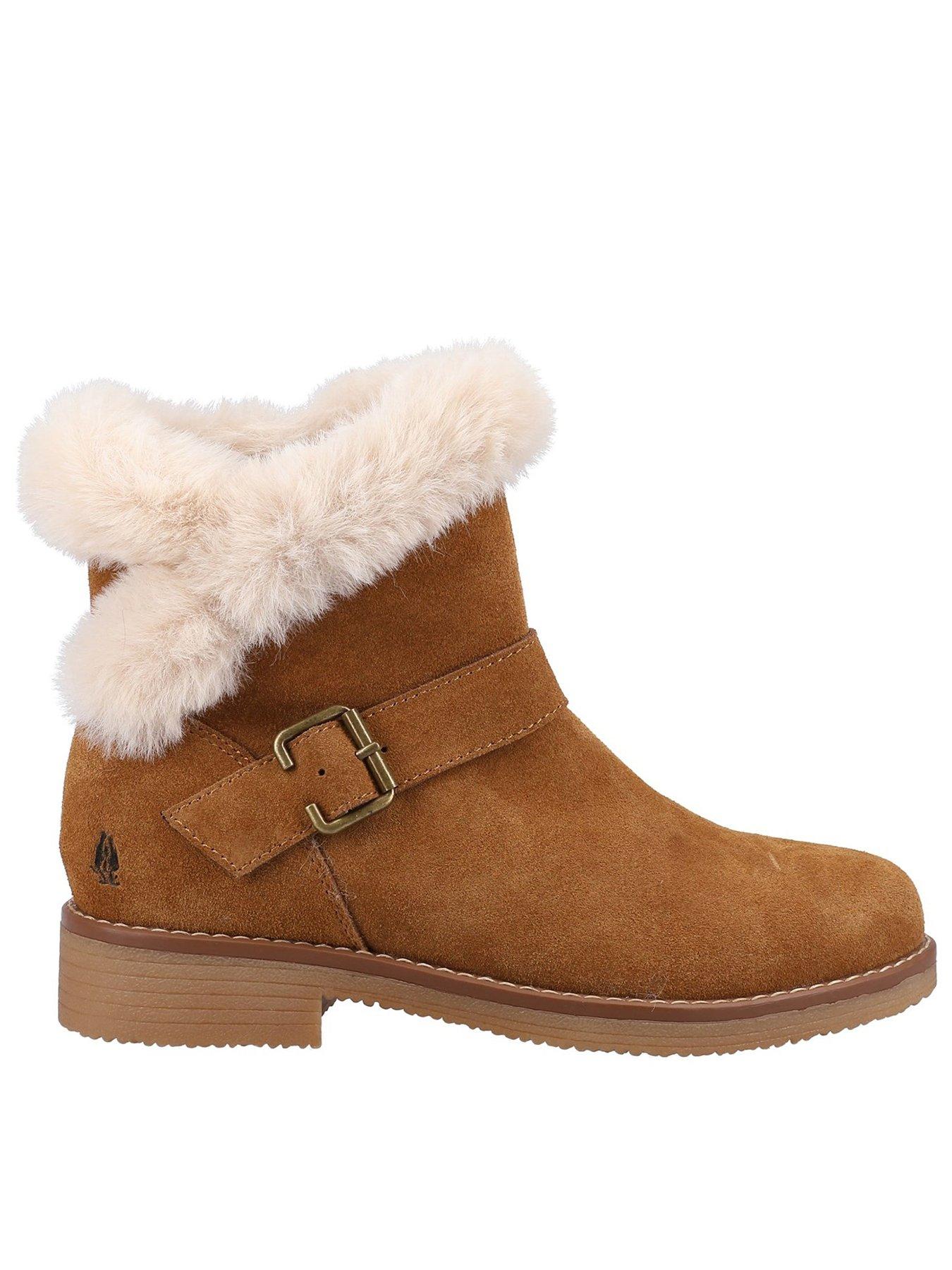 Hannah Faux Shearling Ankle Boot Tan