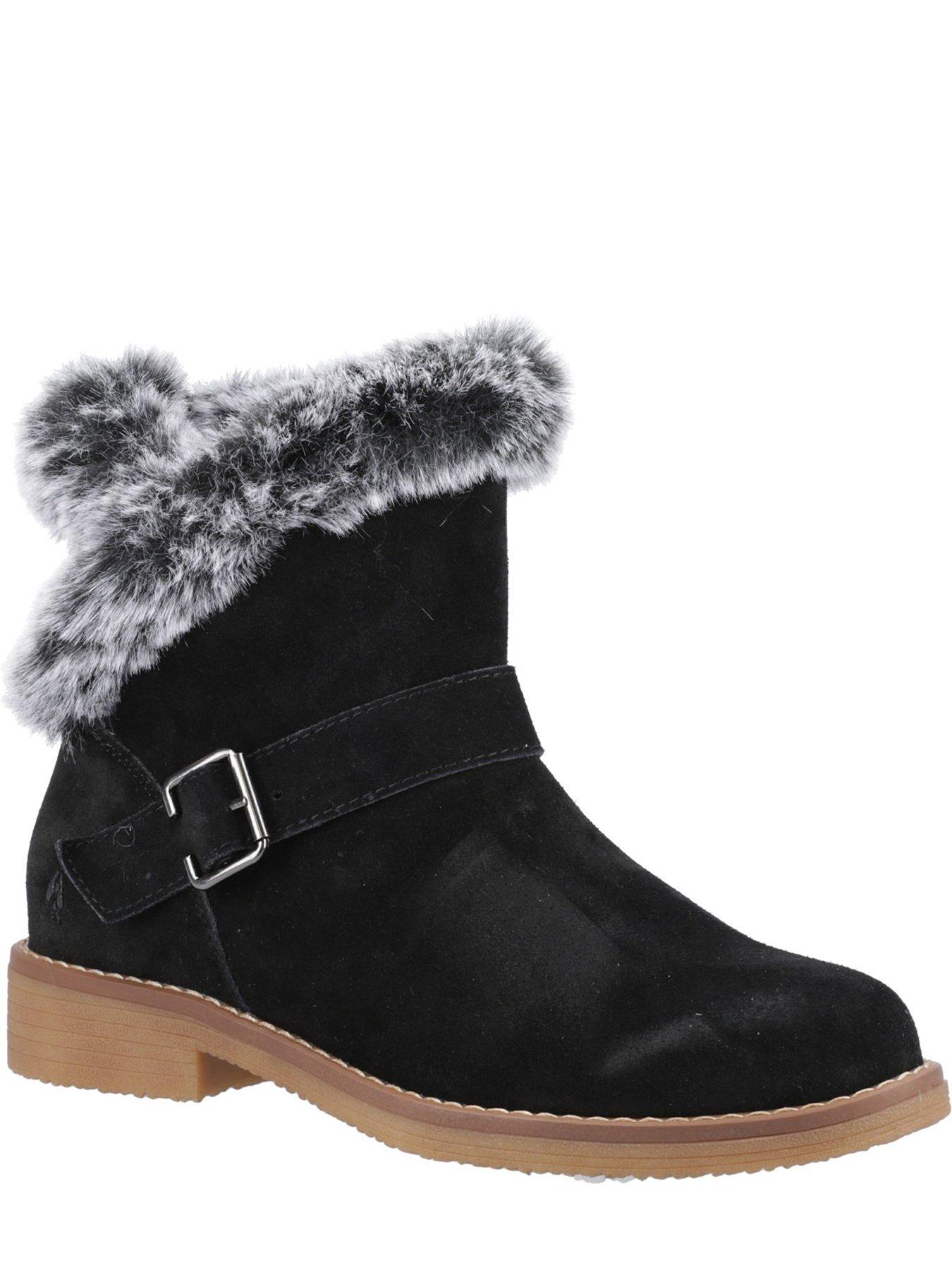 Hush Puppies Women's Hannah Strap Boots – Comfy Suede Ankle Booties With Heel - View #4